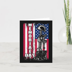 American Flag Veteran Memorial Day Patriotic  Card