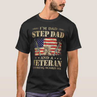 American Flag Veterans Day I'm A Dad Step Dad And  T-Shirt