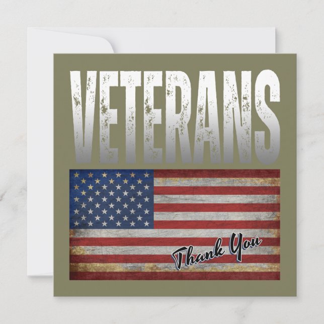 AMERICAN FLAG VETERANS THANK YOU 4TH OF JULY   (Front)
