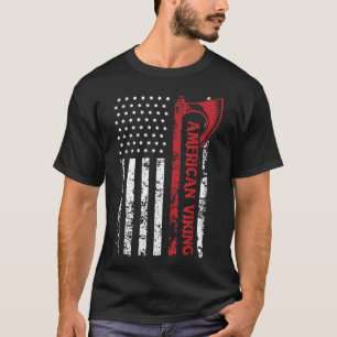 American Flag Viking Norseman Odin Thor T-Shirt