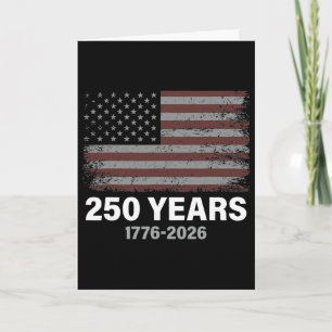 American Flag Vintage 250 Years 1776-2026 250th Bi Card