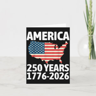 American Flag Vintage 250 Years Patriotic 1776 Card