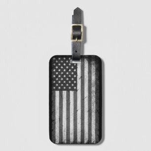 american flag vintage 4th of july  luggage tag