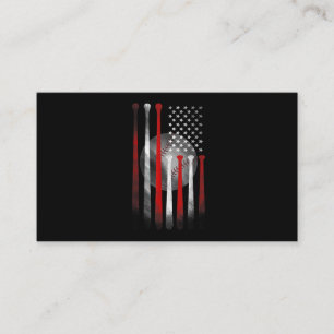 American Flag Vintage Baseball Business Card