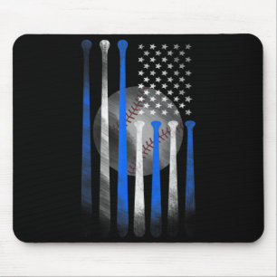 American Flag Vintage Baseball Flag Dad Mom Kid Mouse Mat