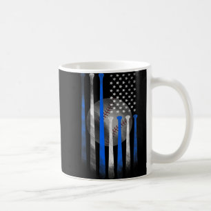 American Flag Vintage Baseball Flag Dad Mum Kid Coffee Mug