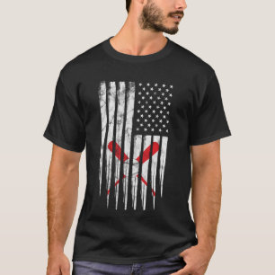 American Flag Vintage Baseball Flag For Him T-Shirt