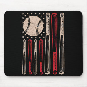 American Flag Vintage Baseball Flag Mouse Mat