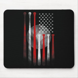 American Flag Vintage Baseball Mouse Mat