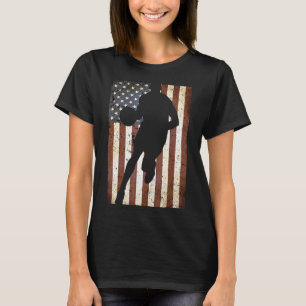 American Flag Vintage Basketball USA Flag For Men T-Shirt