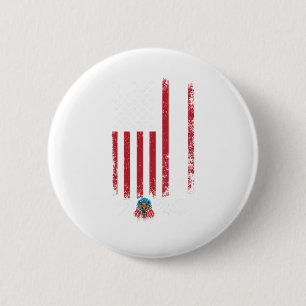 American Flag Vintage Design Trump 2024 Eagle 6 Cm Round Badge