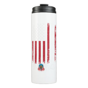 American Flag Vintage Design Trump 2024 Eagle Thermal Tumbler