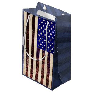 American Flag Vintage Grunge Small Gift Bag