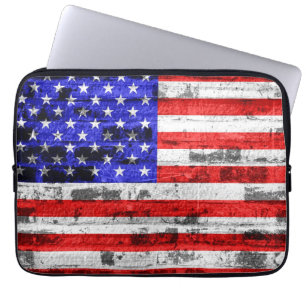 American Flag Vintage Laptop Sleeve