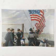 American Flag Vintage Military Navy Painting Art