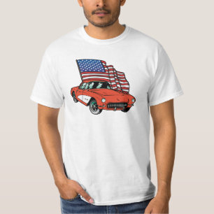 American Flag Vintage Muscle Car Value T-Shirt