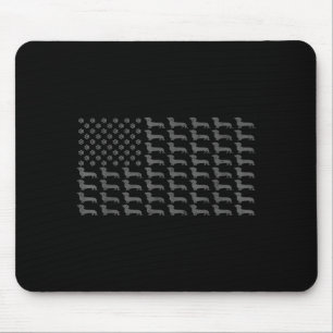 American Flag Vintage Patriotic Dachshund Dad Wein Mouse Mat
