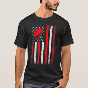 American Flag Vintage Rugby Flag Dad Mum T-Shirt