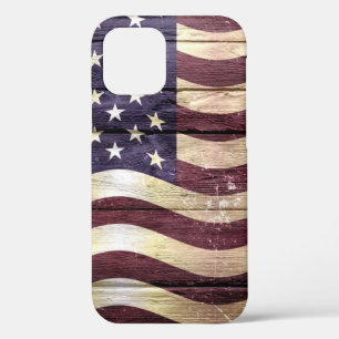 American Flag Vintage Wood #2 iPhone 12 Pro Case