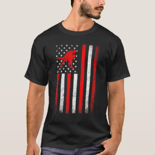 American Flag Vintage Wrestling Flag Dad Mum T-Shirt