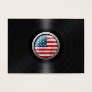 American Flag Vinyl Record Album Graphic
