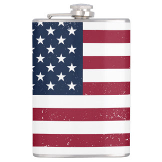 American Flag Vinyl Wrapped 8 oz Flask