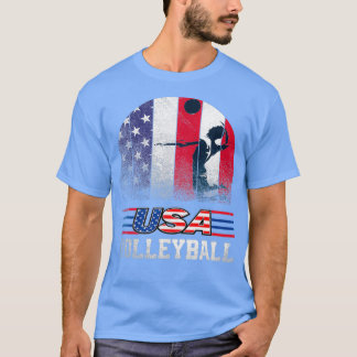 American flag volleyball 2021 for girls boys men a T-Shirt