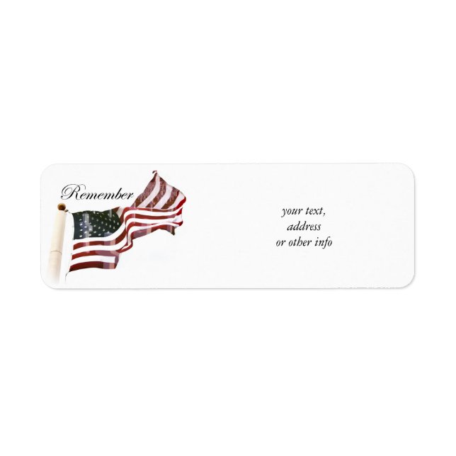 American Flag w/ Crosses - Remember The Fallen (Front)