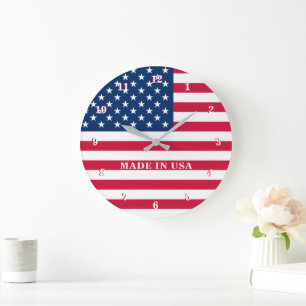 American Flag Wall Clock Patriotic Gift