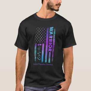 American Flag Warrior Suicide Prevention Awareness T-Shirt