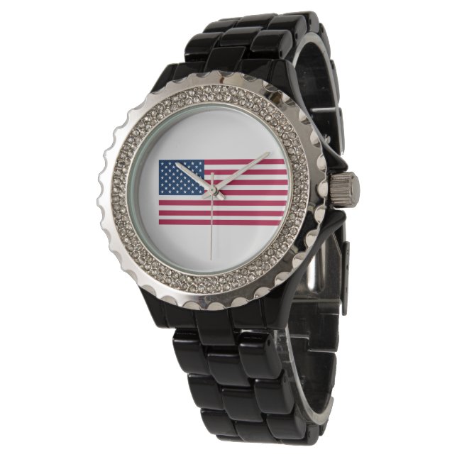 American flag watch (Angled)