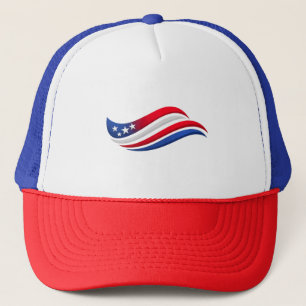 American Flag Wave Cap Fourth of July Patriotic