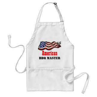American Flag Waving BBQ Master Standard Apron