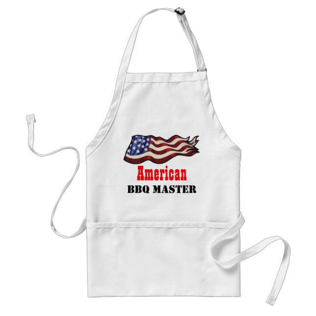 American Flag Waving BBQ Master Standard Apron (Front)
