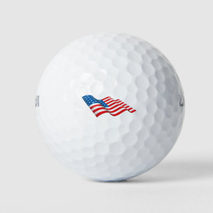 American Flag waving Golf Balls