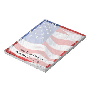 American Flag, Waving in Wind Notepad