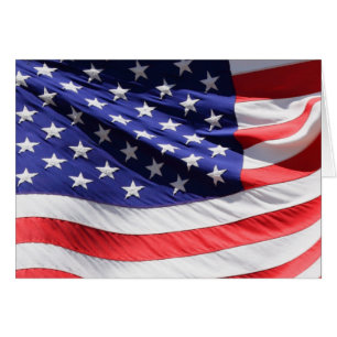 American Flag Waving Photo Greeting Card