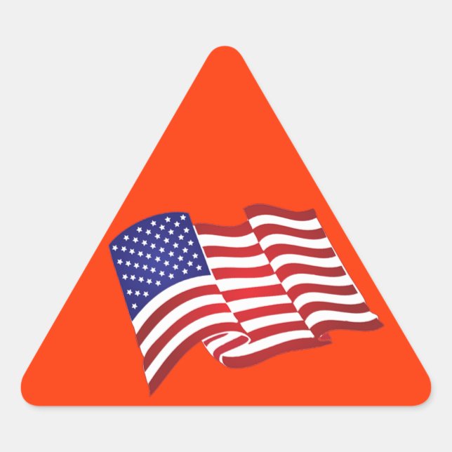 American Flag Waving Stickers (Front)