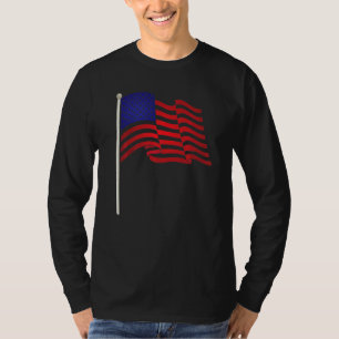 American Flag Waving Usa Us Patriotic T-Shirt
