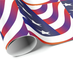 American Flag, waving Wrapping Paper