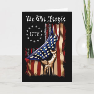 American Flag We The People History 1776 4th Of Ju Card