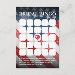 American Flag Wedding/Bridal Shower Bingo Cards