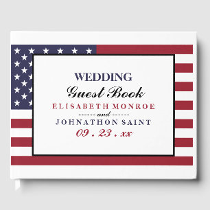 American Flag Wedding Guest Book
