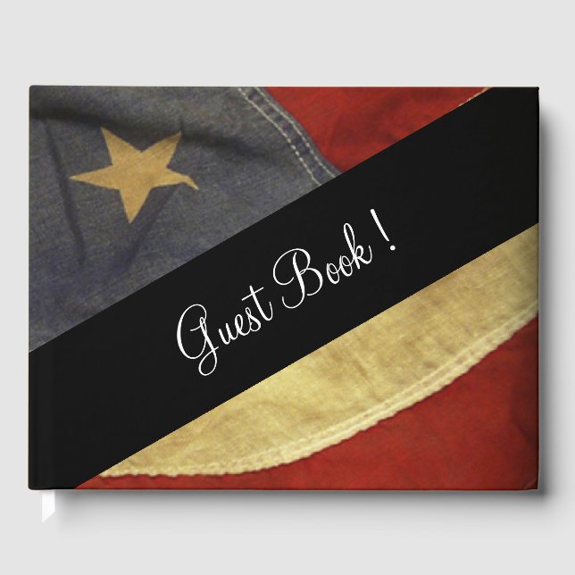 American Flag Wedding Guest Book (Front)