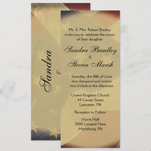 American Flag Wedding Invitation