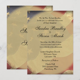 American Flag Wedding Invitations