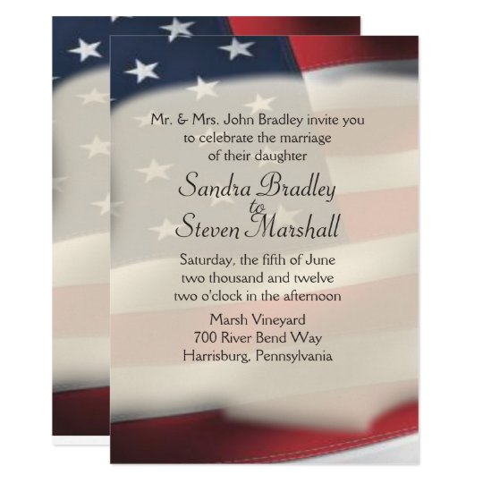 american flag wedding invitations zazzle co uk