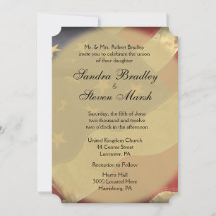 American Flag Wedding Invitations