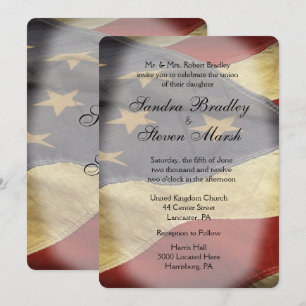 American Flag Wedding Invitations