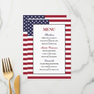 American Flag Wedding Menu